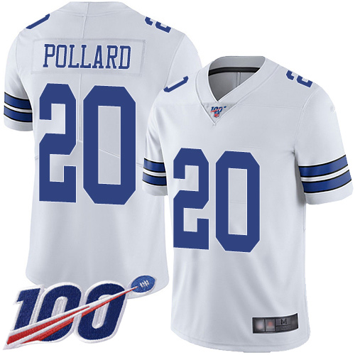Men Dallas Cowboys Limited White Tony Pollard Road 20 100th Season Vapor Untouchable NFL Jersey